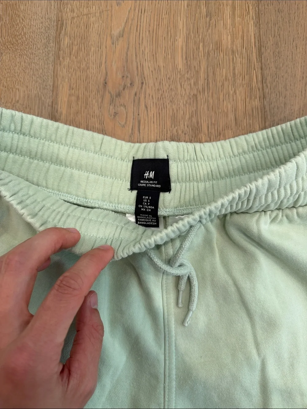 H&M Men's Casual Drawstring Shorts - Light green